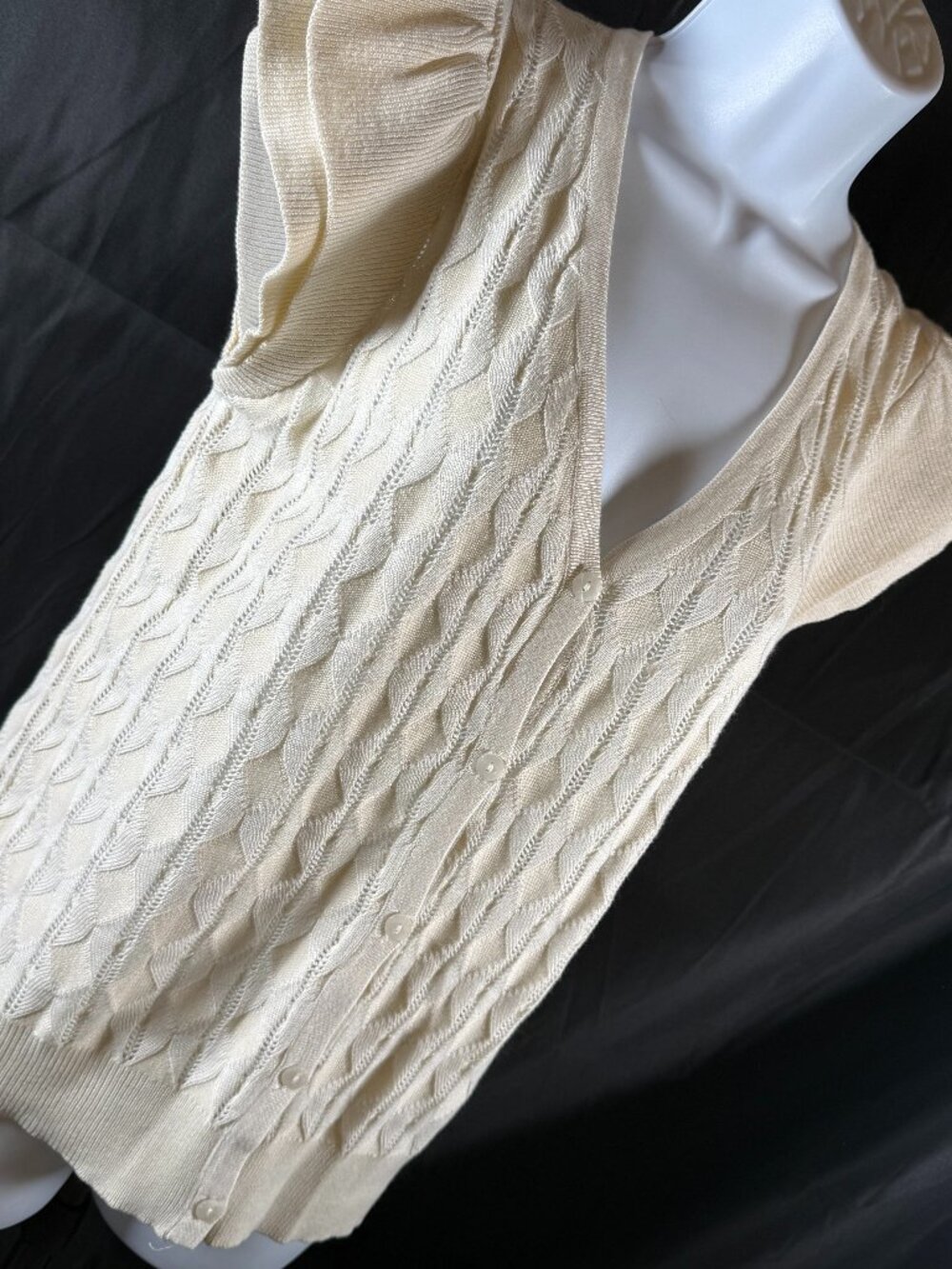 Summer Cream Philosophy Sweater Top (L)